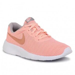 Nike Older Kids' Tanjun Sneakers Pink Tint & Metallic Rose Gold Big Kid Size 4 Y